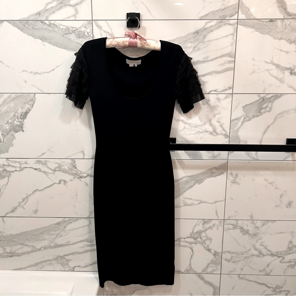 Sachin & Babi black short sleeves dress size large